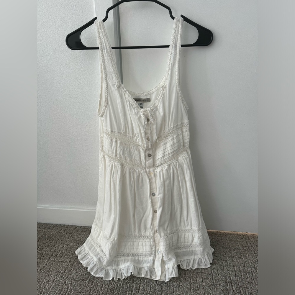 White textured UO dress